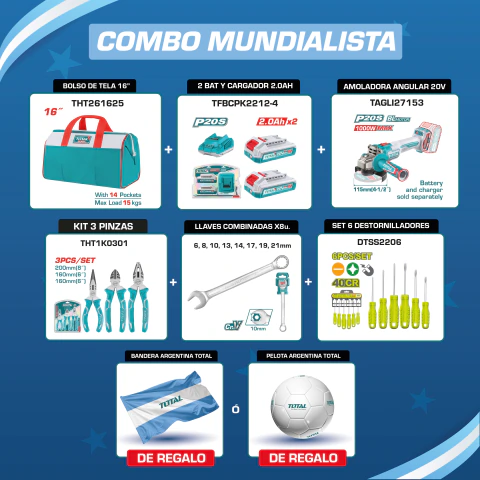 COMBO MUNDIALISTA - AMOLADORA