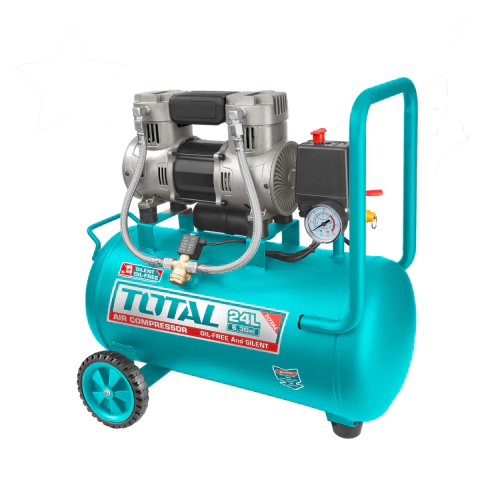 Compresor De Aire 24l 1.5hp Libre Aceite Mando Directo Total TCS1110242-4