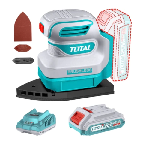 Lijadora Delta 20V BL INDUSTRIAL TOTAL TPSLI20241-4 con Cargador y Batería