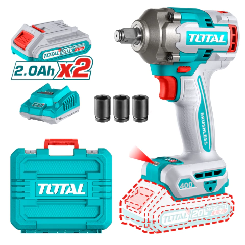 Llave de impacto 20v Brushless 2300rpn 400nm total TIWLI2040-4