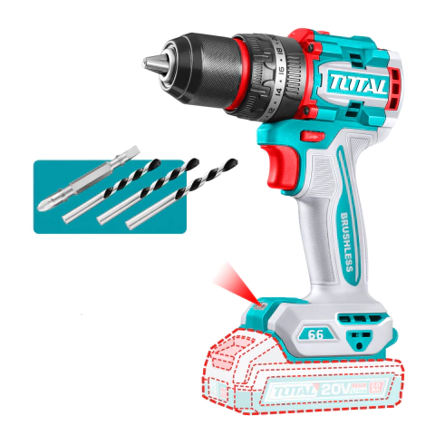 Taladro percutor 20v Bl 2000rpm 66nm 13mm Total TIDLI206681